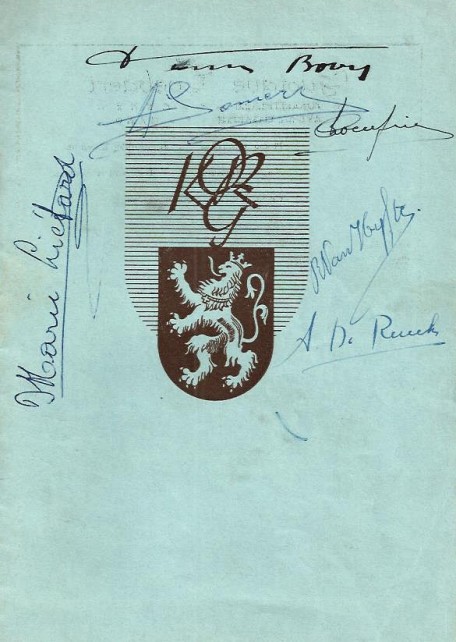 Programme dédicacé en souvenir de la première des Contes d’Hoffmann à Gand.