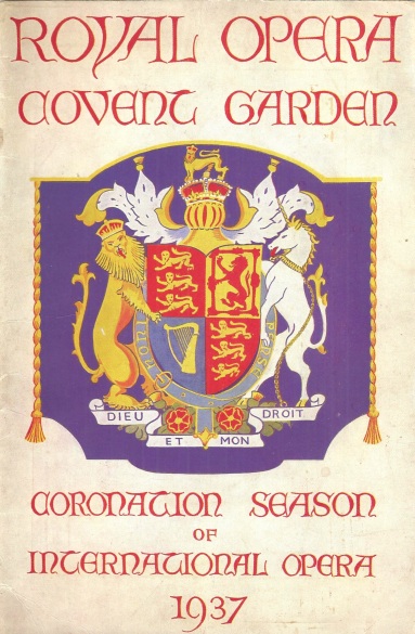 Programme de la Coronation Season de 1937 au Covent Garden