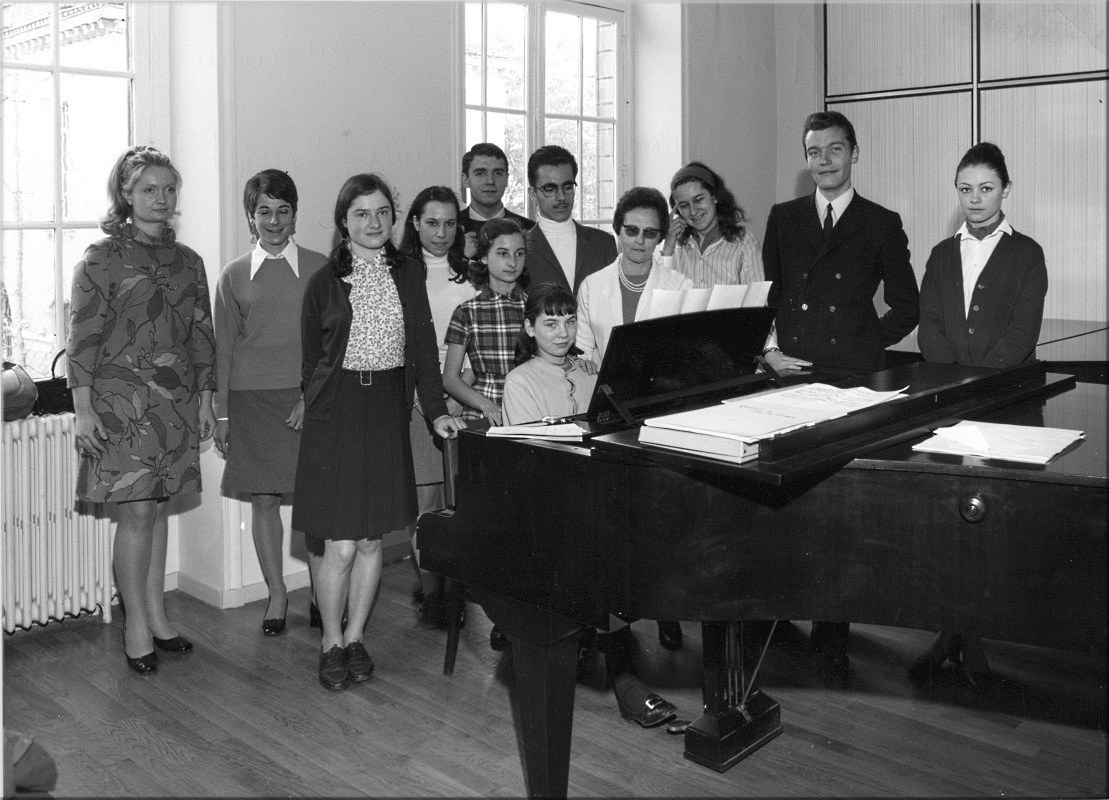 1968, classe de déchiffrage pour le piano d’Odette Gartenlaub.