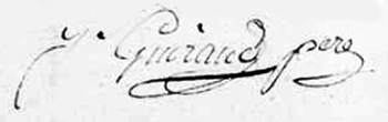 Signature de Jean Guiraud (père)