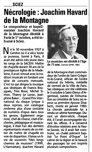 Le Messager, édition Chablais, 16 oct. 2003
