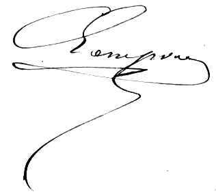 Signature de Charles Lenepveu, en 1900.