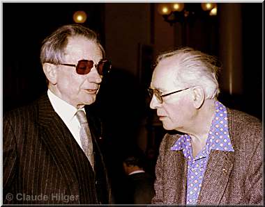 Gaston Litaize et Olivier Messiaen (1982) - © Claude Hilger, avec son aimable autorisation