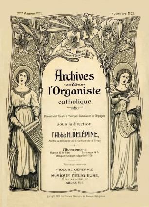 Archives de l'Organiste catholique,  n° 11, novembre 1905