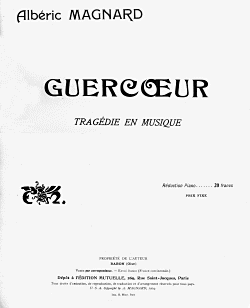 Albric Magnard : couverture de la partition de Guercoeur