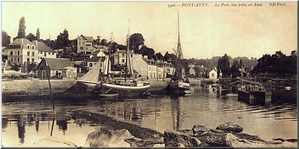 Le port de Pont-Aven, vers 1900