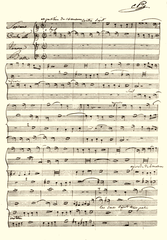 Eugène Prévost - Fugue du concours de Rome 1829, page 1