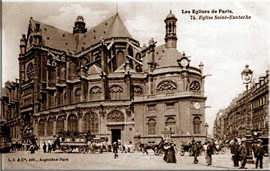 Vue de l’église Saint-Eustache vers 1900
