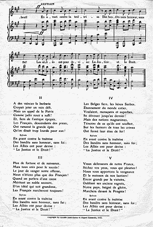 La Française, chant héroïque de la Grande Guerre (Saint-Saëns)