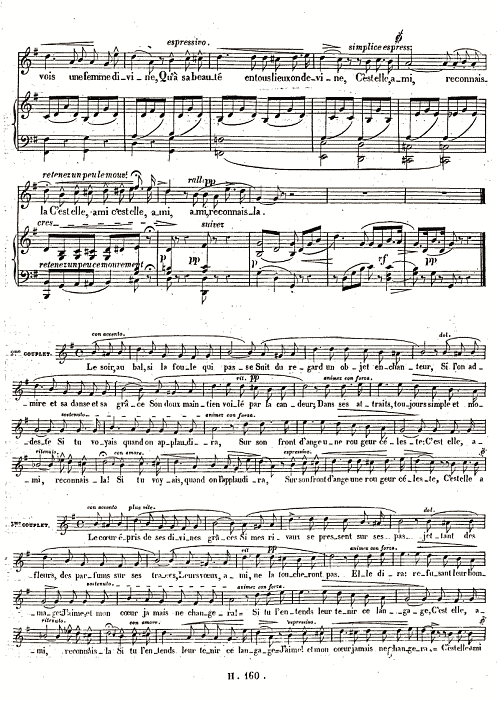 C'est elle!, mélodie d'Alphonse Thys, paroles d'Auguste Richomme, chantée par M. Lac - Paris, Au Ménestrel, 1843 (DR)