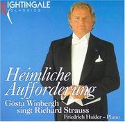Gösta Winbergh chante des mélodies de Richard Strauss 