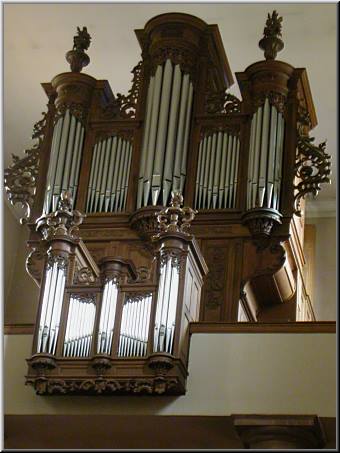 Turckheim, église Sainte-Anne, orgue Alfred Kern 1980, dans buffet de 1755