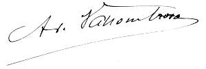 Signature d'Amédée de Vallombrosa
